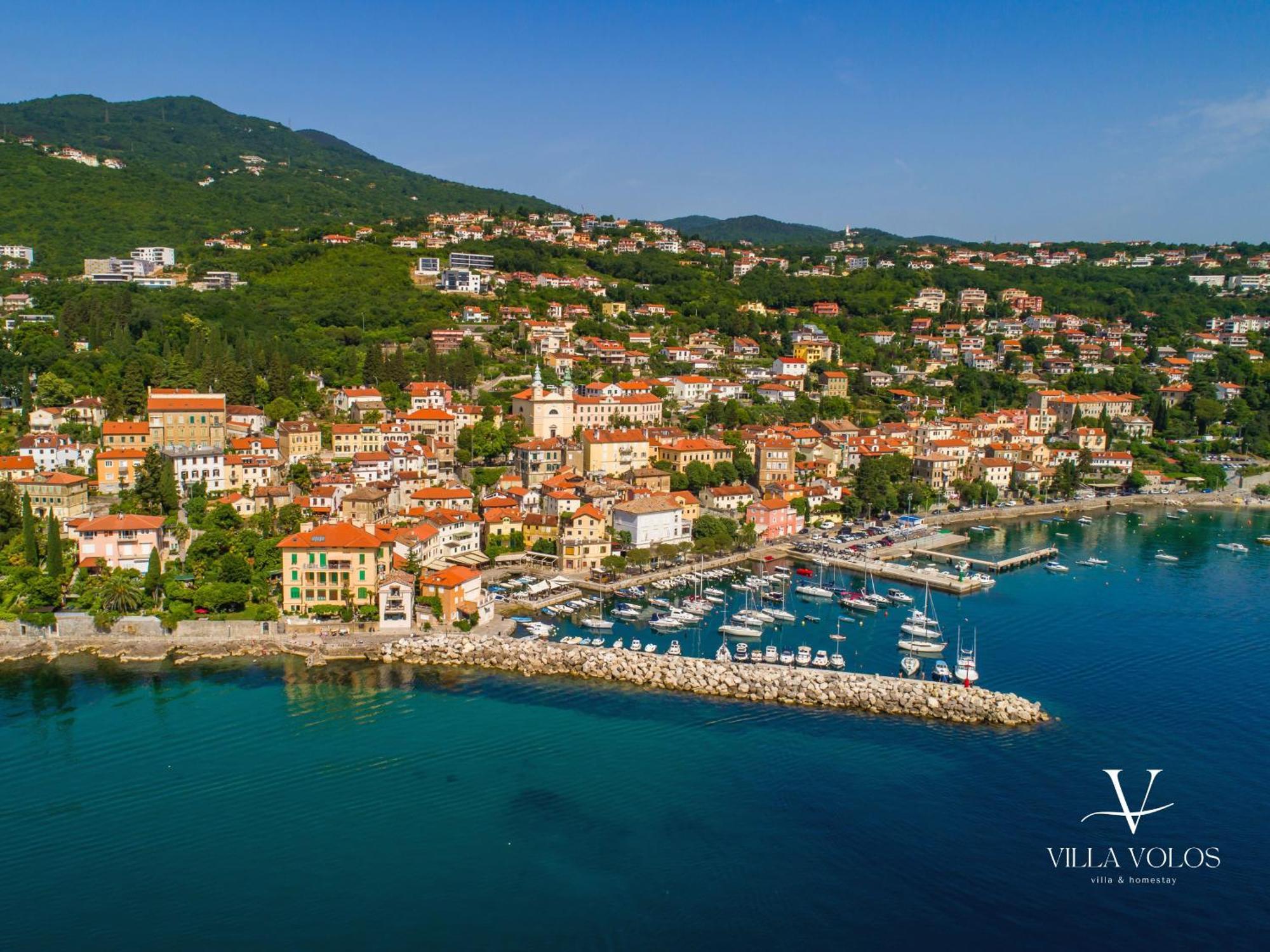 Villa Volos Apartment Karmen With Roof Terrace, Sea View, Free Private Parking Opatija Eksteriør bilde