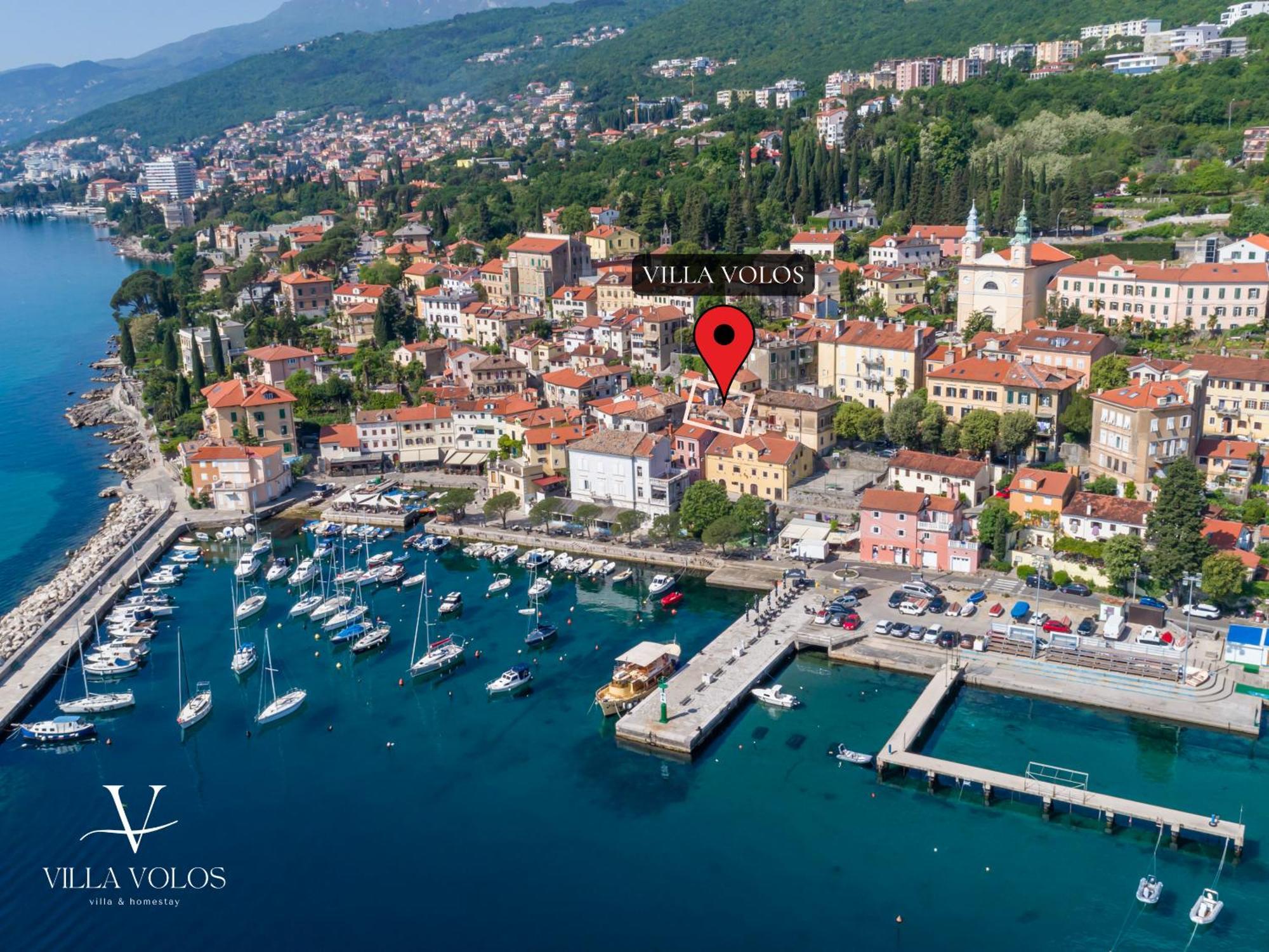 Villa Volos Apartment Karmen With Roof Terrace, Sea View, Free Private Parking Opatija Eksteriør bilde